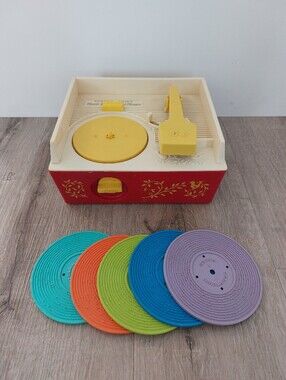 Fisher Price Vintage 1971 Music Box Record Player Model 995 Works